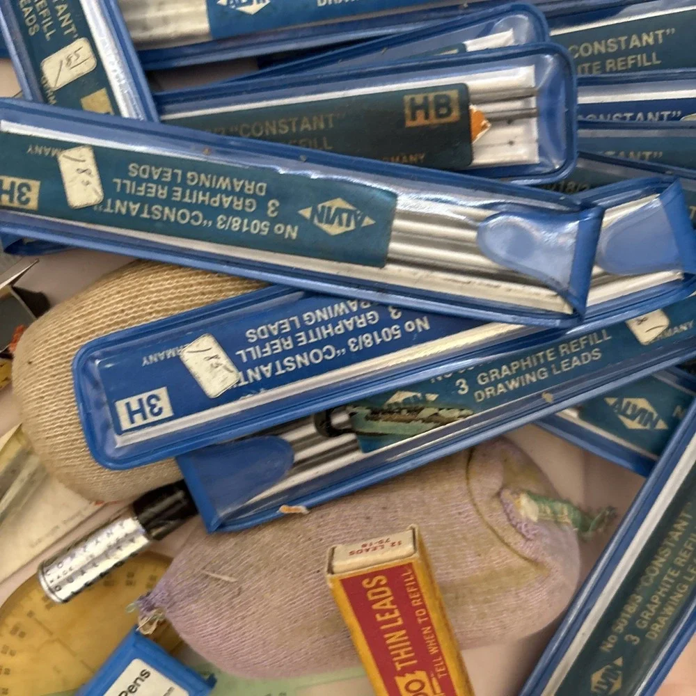 Vintage Drafting Tools ~ Supplies LOT Wrico, Staedtler, Eagle, Vemco, Keuffel 😊